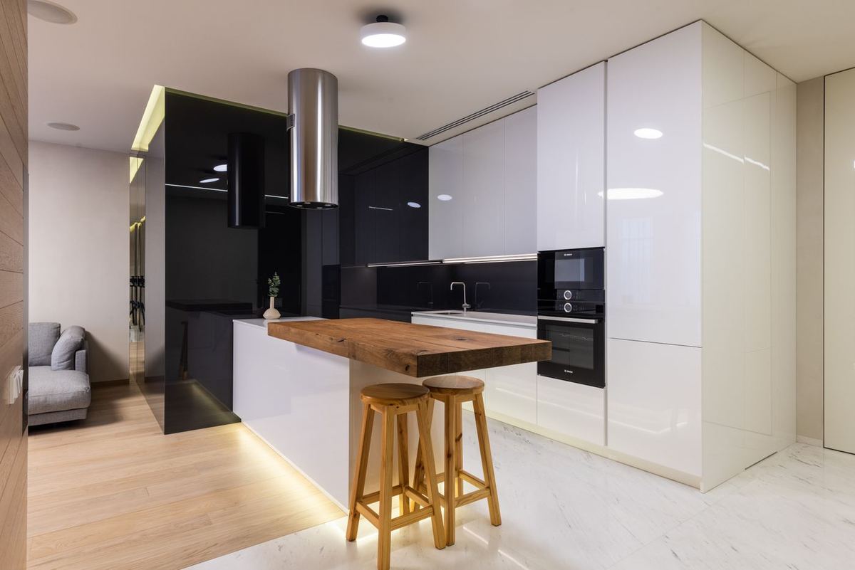 New kitchen cleaned after construction